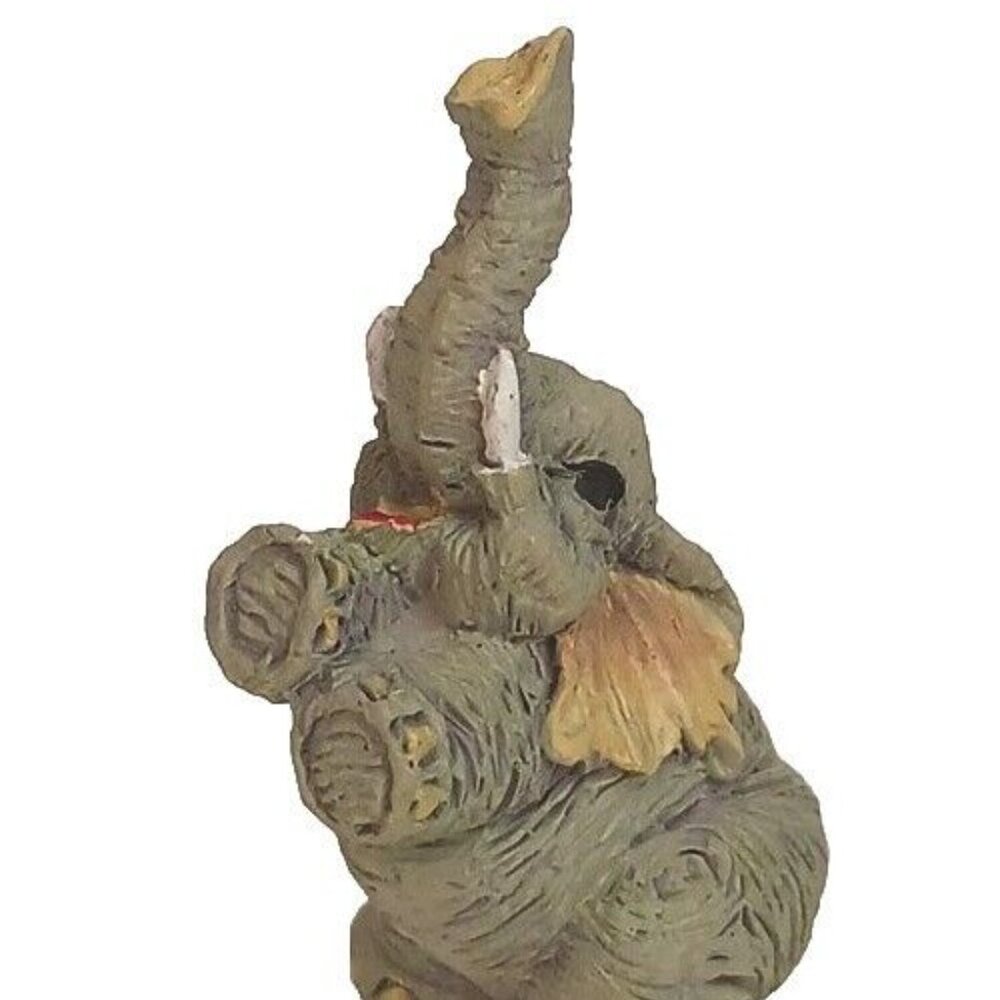 Happy Elephant Animal Figurine Vintage Decorative Collectable Nature